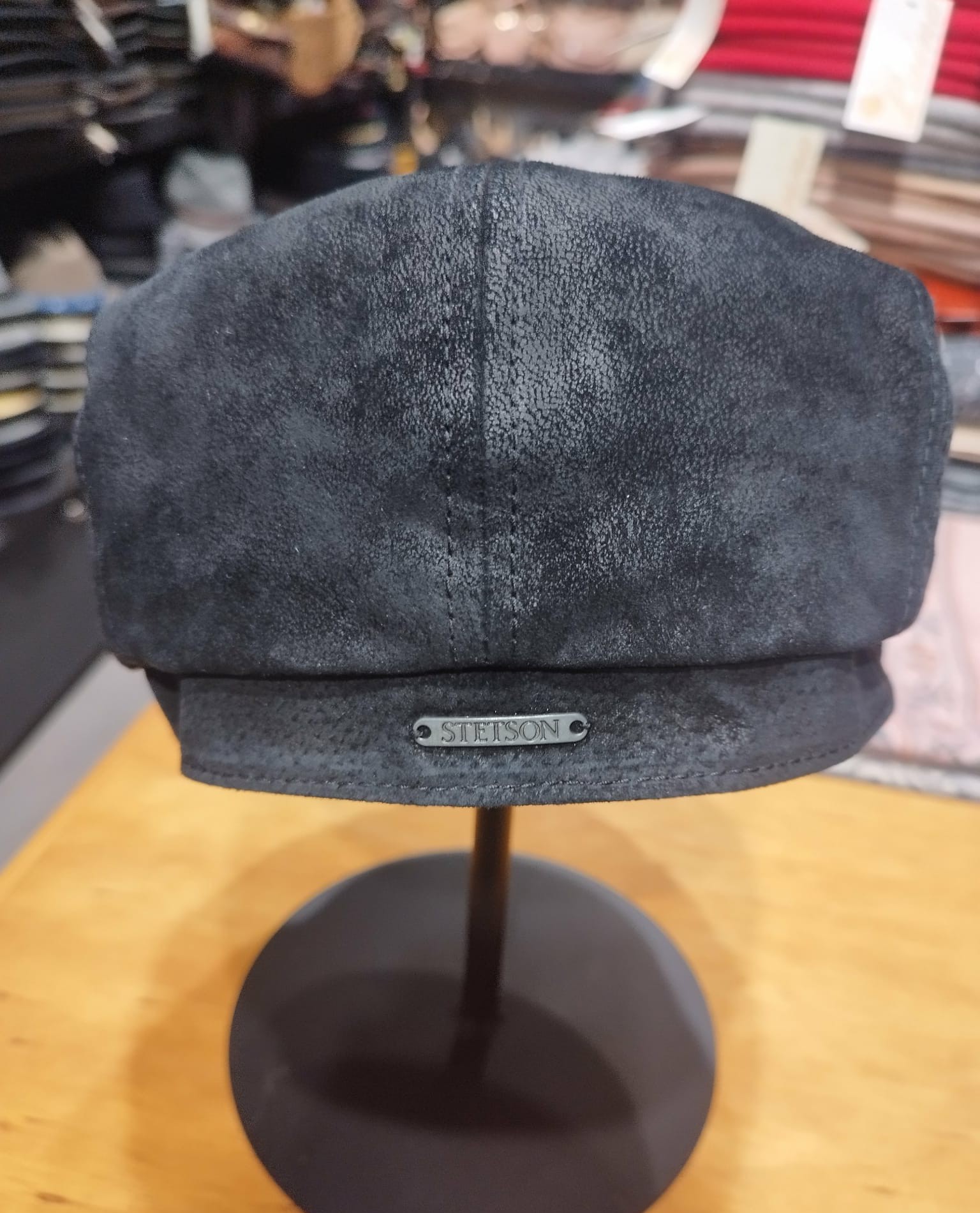 Casquette Stetson cuir noir – Image 2