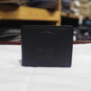 Portefeuille en cuir noir