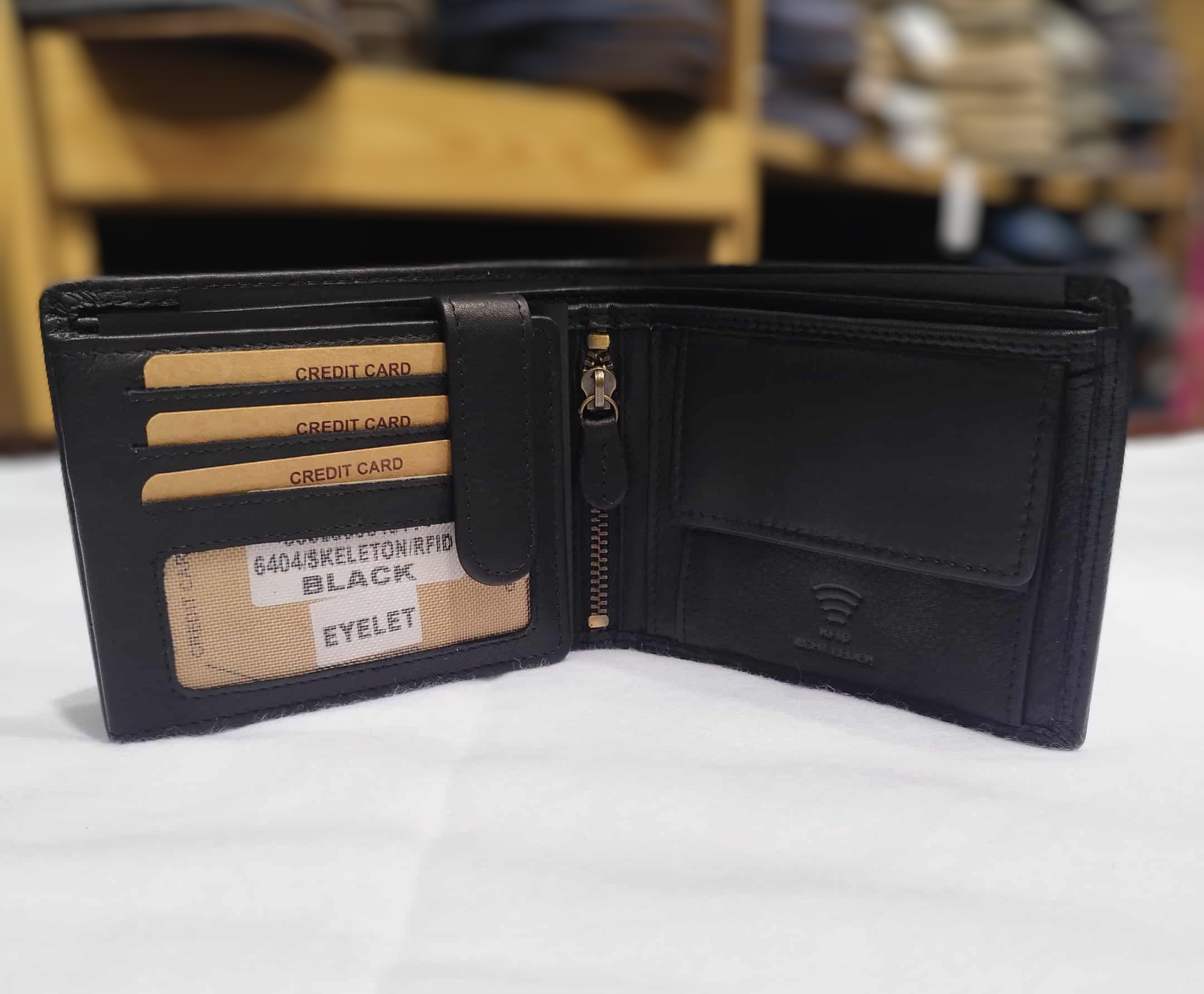 Portefeuille en cuir noir – Image 2