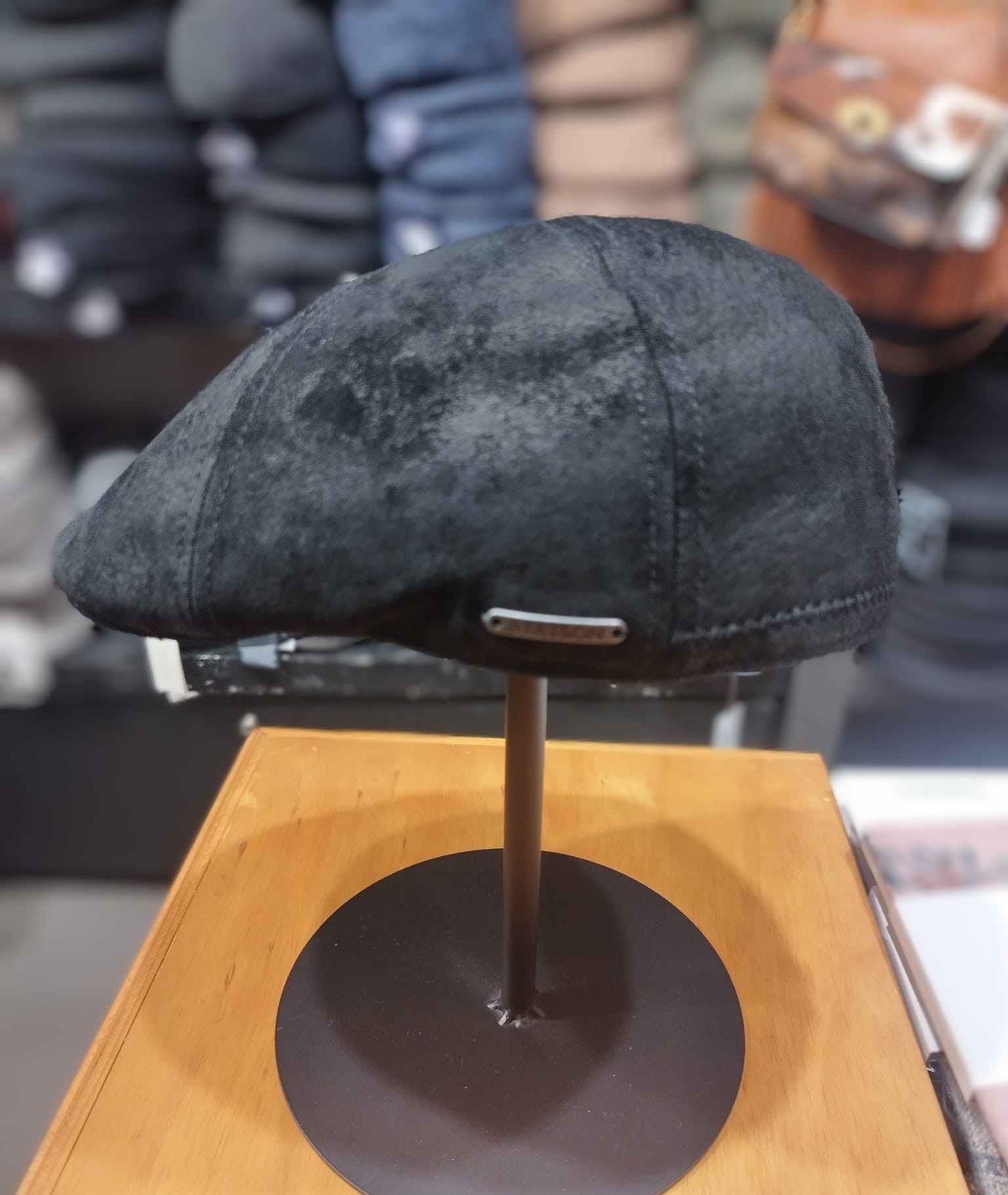 Casquette Stetson cuir noir