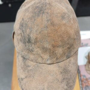 Casquette cuir brun clair