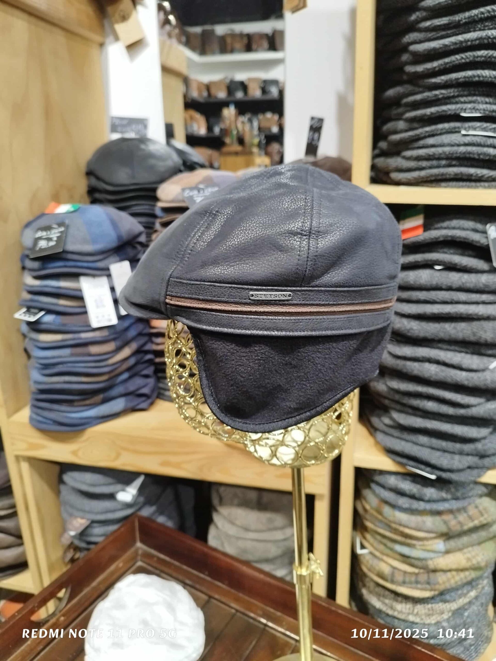 Casquette cuir avec oreillette Stetson – Image 4