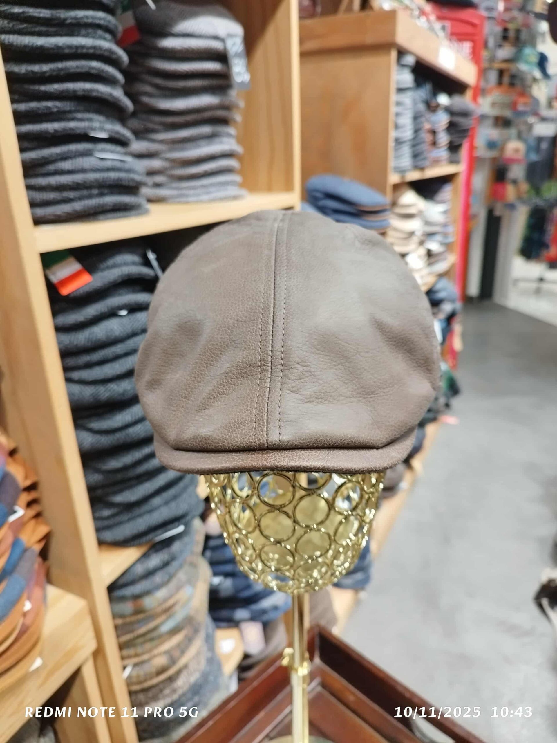 Casquette cuir avec oreillette Stetson