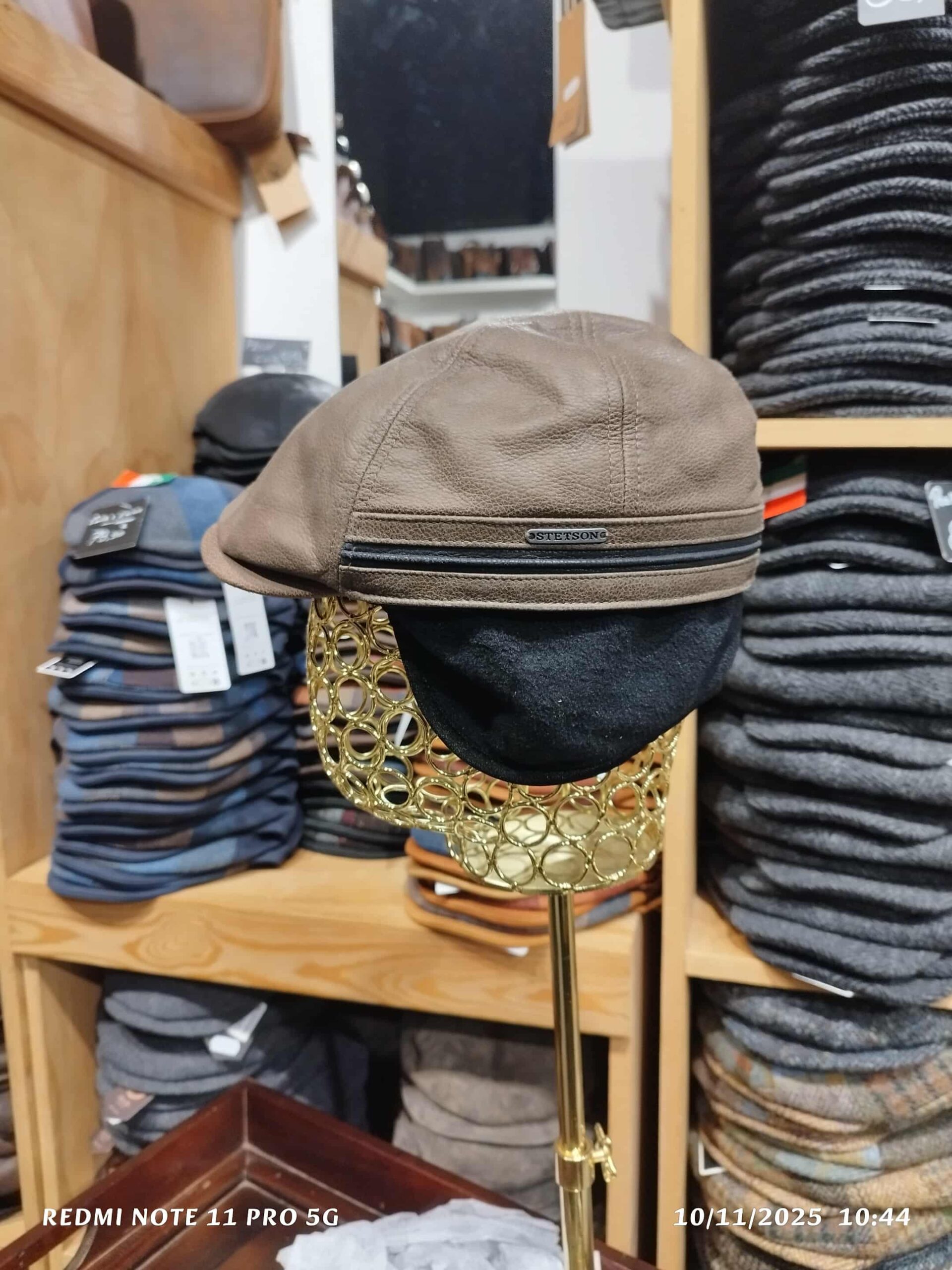 Casquette cuir avec oreillette Stetson – Image 2