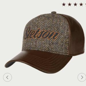 Casquette Stetson Cuir et Tweed
